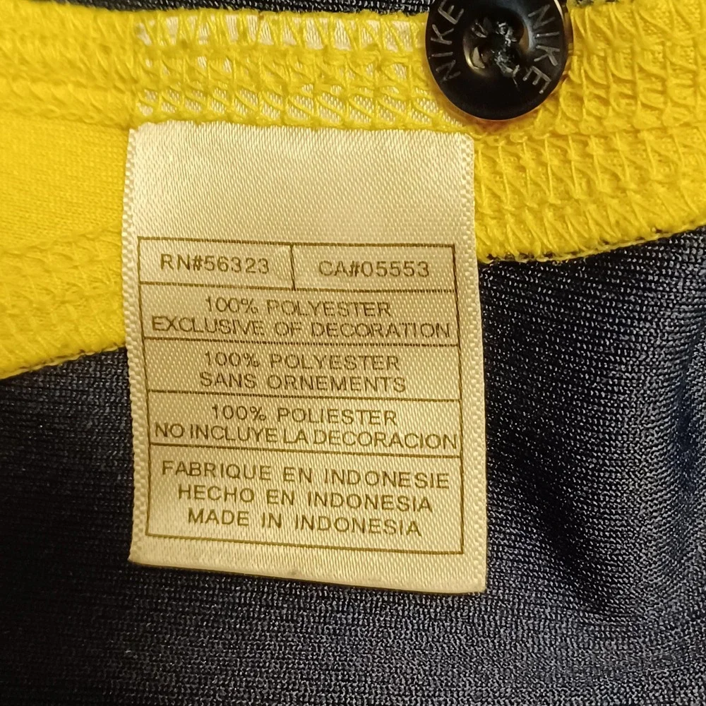Nike Polo Shirt Mens XXL Navy Michigan Wolverines FIT DRY Short‎ Sleeve Athletic